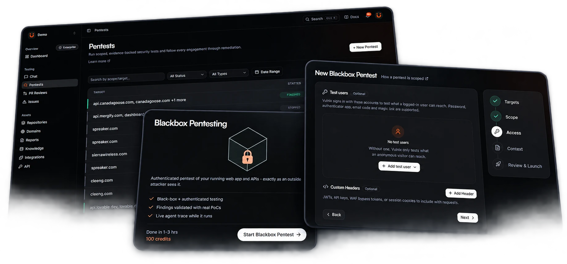 Blackbox pentest in the Vulnix portal